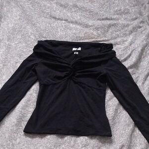 Black Off-Shoulder Women's Top